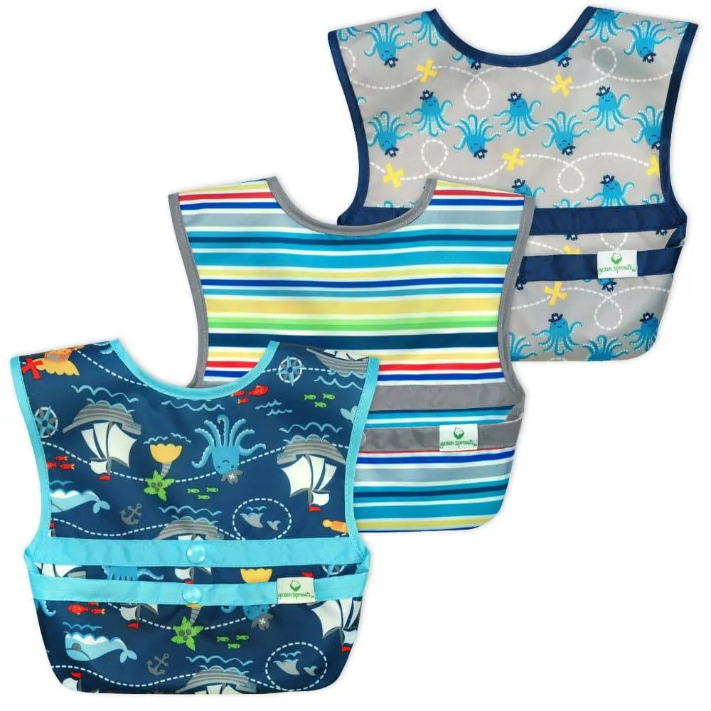 Green Sprouts | Bibs Snap & Go Easy Wear  (3 pack)