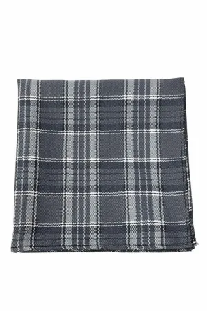 Grey Madison Plaid Pocket Square
