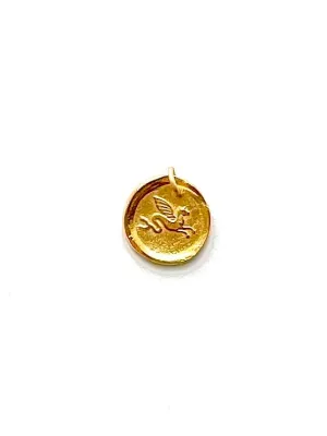 Griffin Charm, Mythical Creature, Griffin Pendant, Gold Pendant, Silver Pendant, Silver Charm, Gold Charm, Vintage Jewelry, Coin Charm