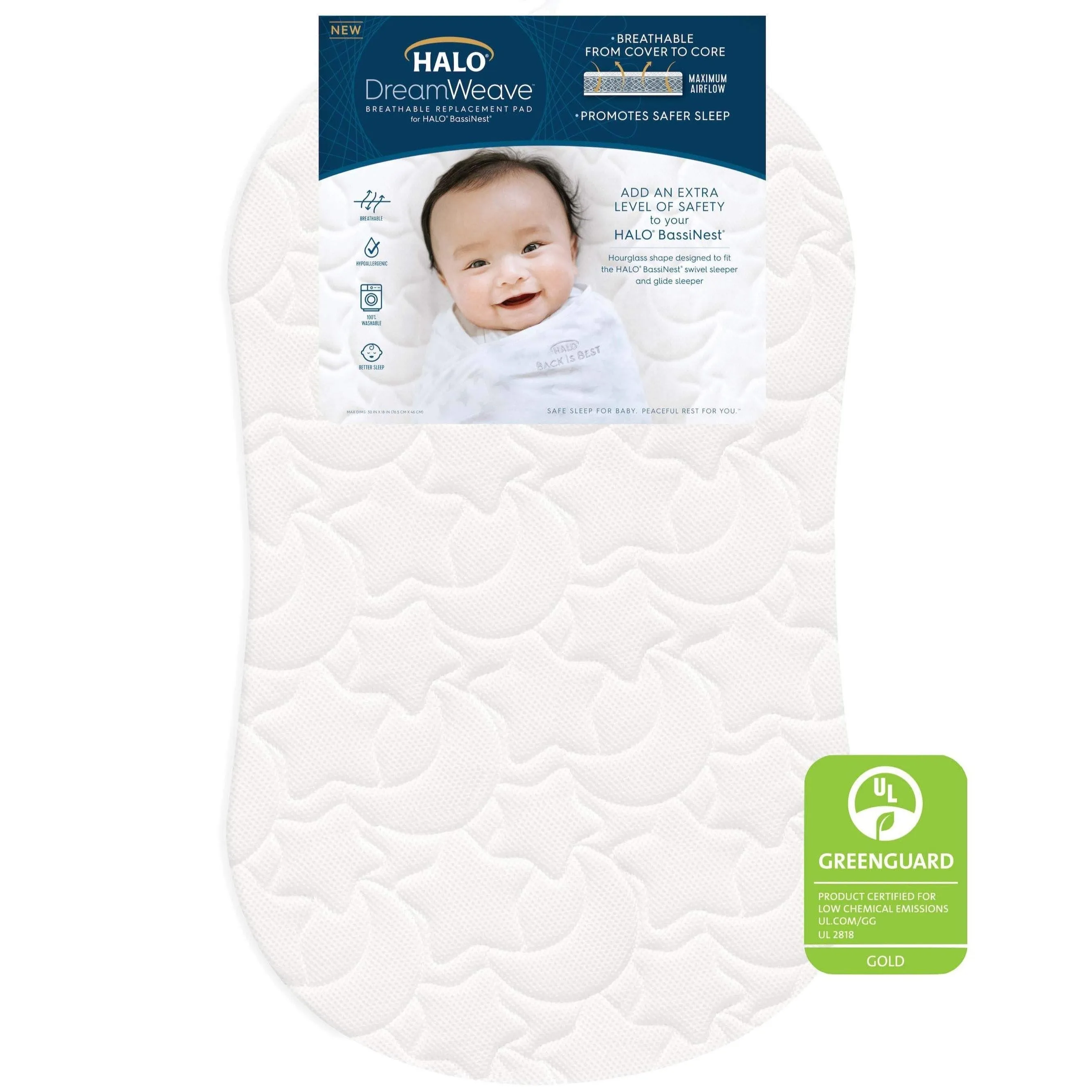 HALO DreamWeave Breathable Bassinest Replacement Pad