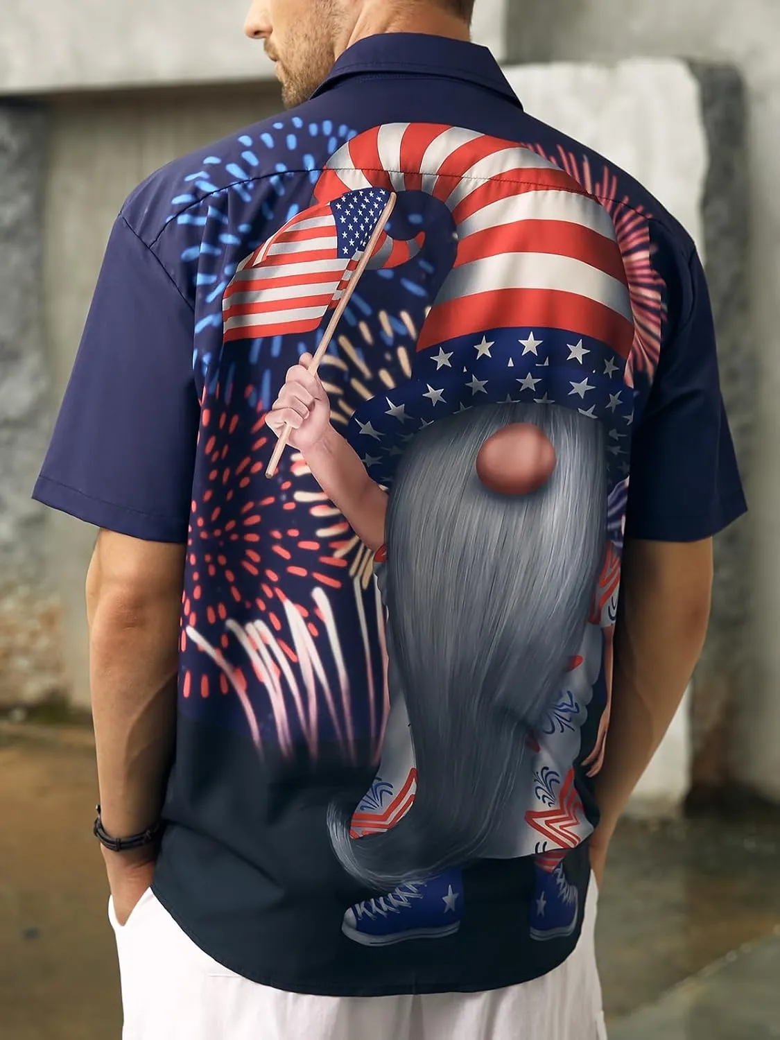 Hardaddy Men's Hawaiian Shirt Short Sleeve Funny Printed Casual Button Down Aloha Shirts