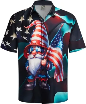 Hardaddy Men's Hawaiian Shirt Short Sleeve Funny Printed Casual Button Down Aloha Shirts