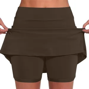 hlysgo Athletic Skirt with Shorts Womens High Waisted Tennis Skirt Plus Size Skort Shorts for Running Golf Workout Sports