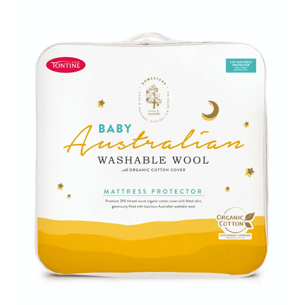 Homestead Baby/Junior Australian Washable Wool Mattress Protector