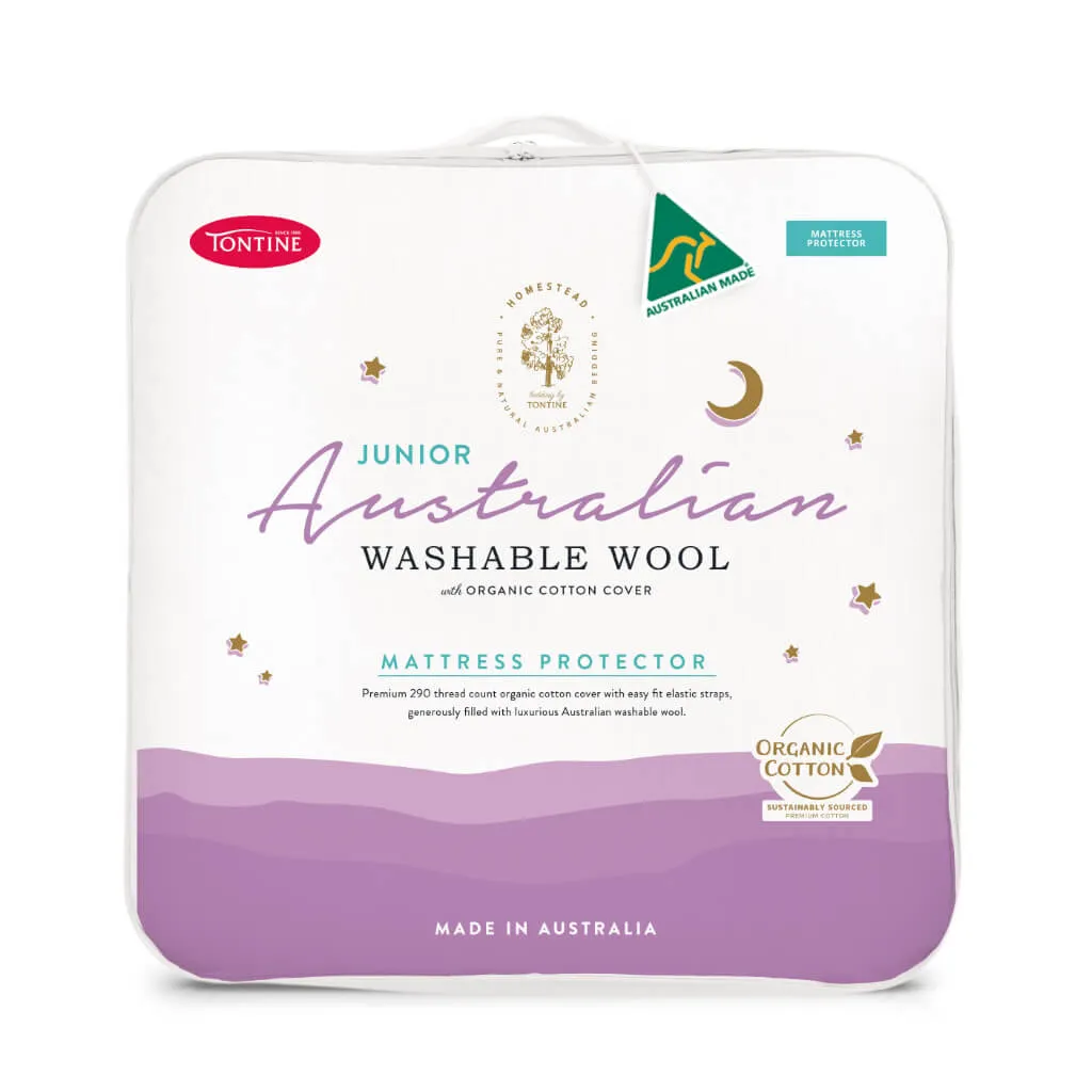 Homestead Baby/Junior Australian Washable Wool Mattress Protector