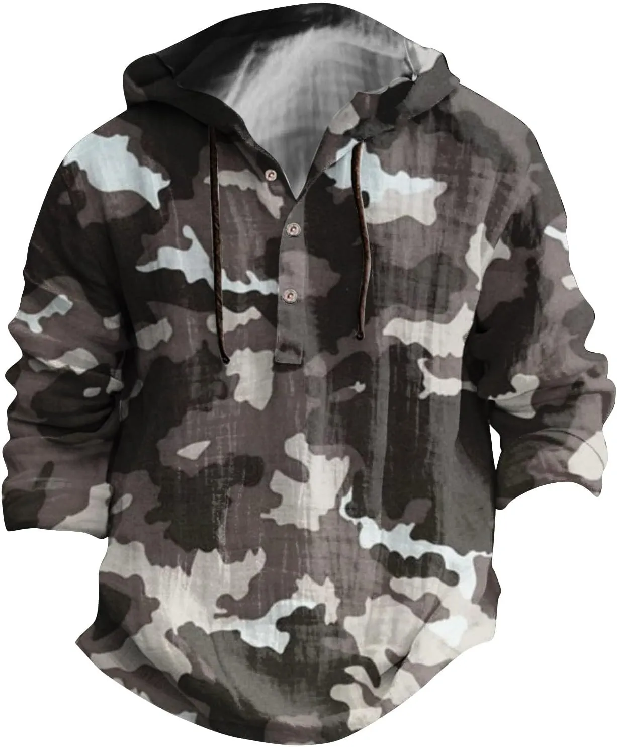 Hoodie for Men Drawstring Casual Beach Shirt Men's Casual Fashion Hooded Spring and Long Sleeve Hippie Men's