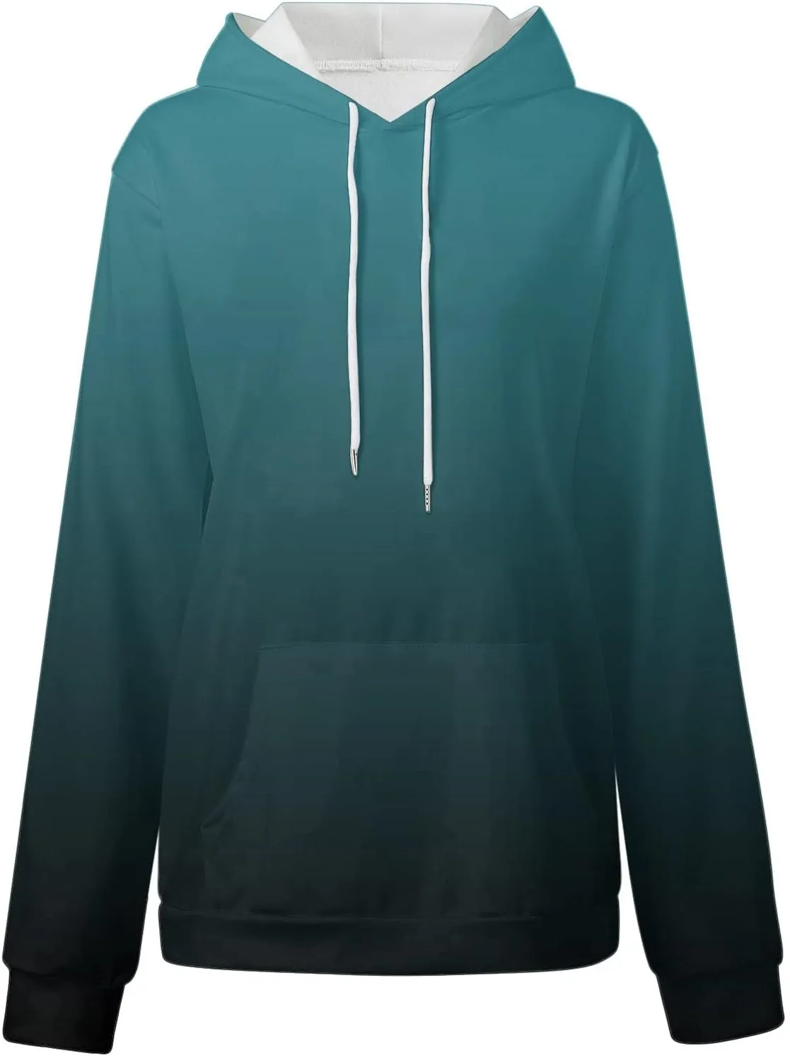 Hoodies for Women Casual Crewneck Oversized Pullover Sweaters Comfy Fall Fashion Outfits Clothes with Pocket