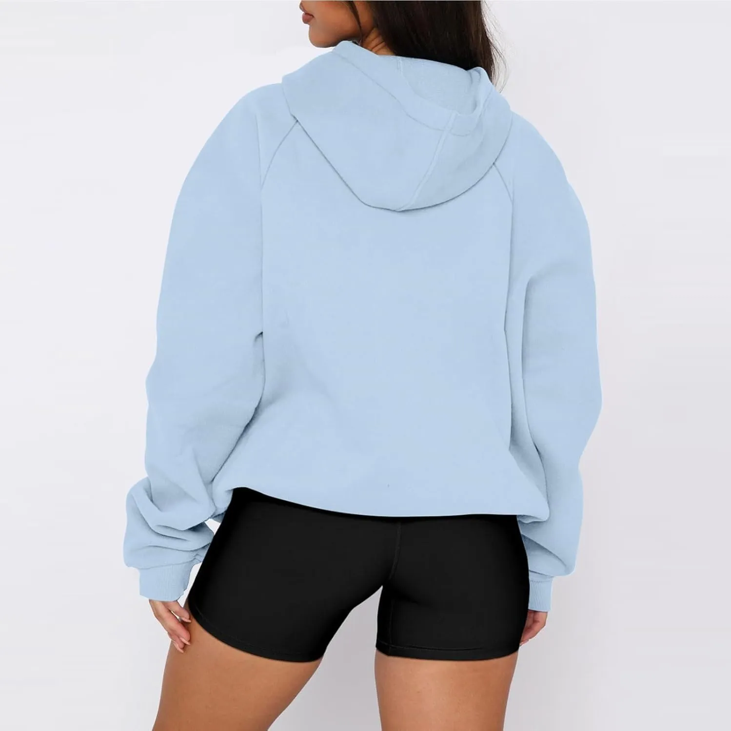 Hoodies for Women Comfy Fleece Oversized Sweatshirt Lightweight Drawstring Pullover Sweaters Cute Hoodie with Pocket
