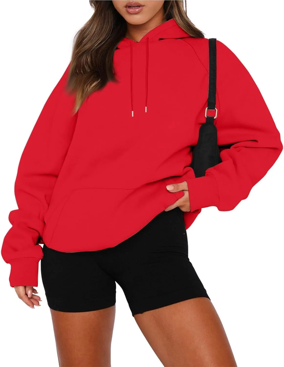 Hoodies for Women Comfy Fleece Oversized Sweatshirt Lightweight Drawstring Pullover Sweaters Cute Hoodie with Pocket