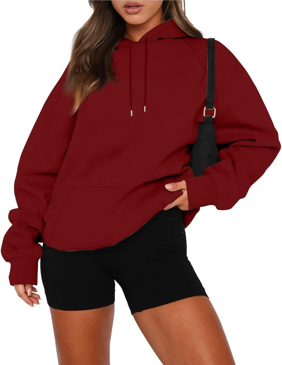 Hoodies for Women Comfy Fleece Oversized Sweatshirt Lightweight Drawstring Pullover Sweaters Cute Hoodie with Pocket