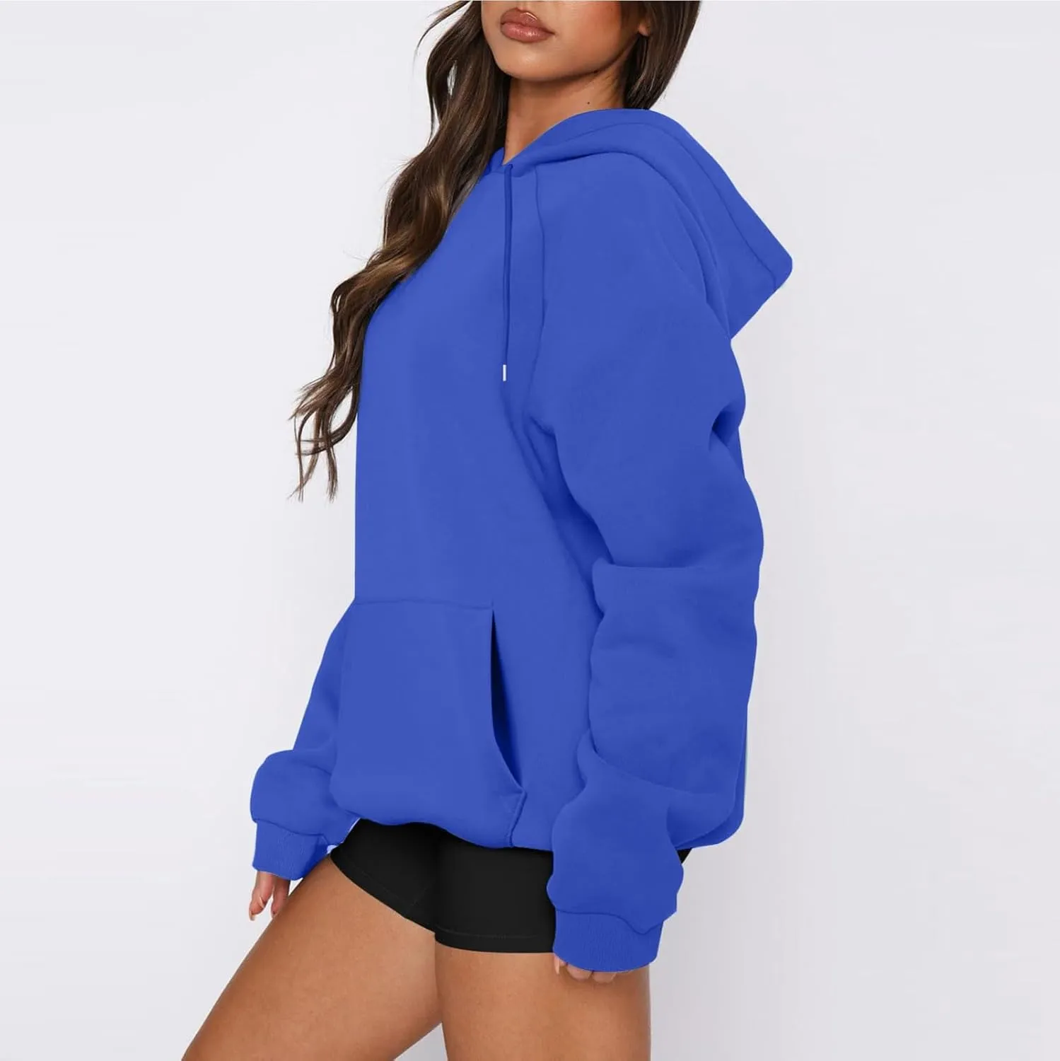 Hoodies for Women Comfy Fleece Oversized Sweatshirt Lightweight Drawstring Pullover Sweaters Cute Hoodie with Pocket