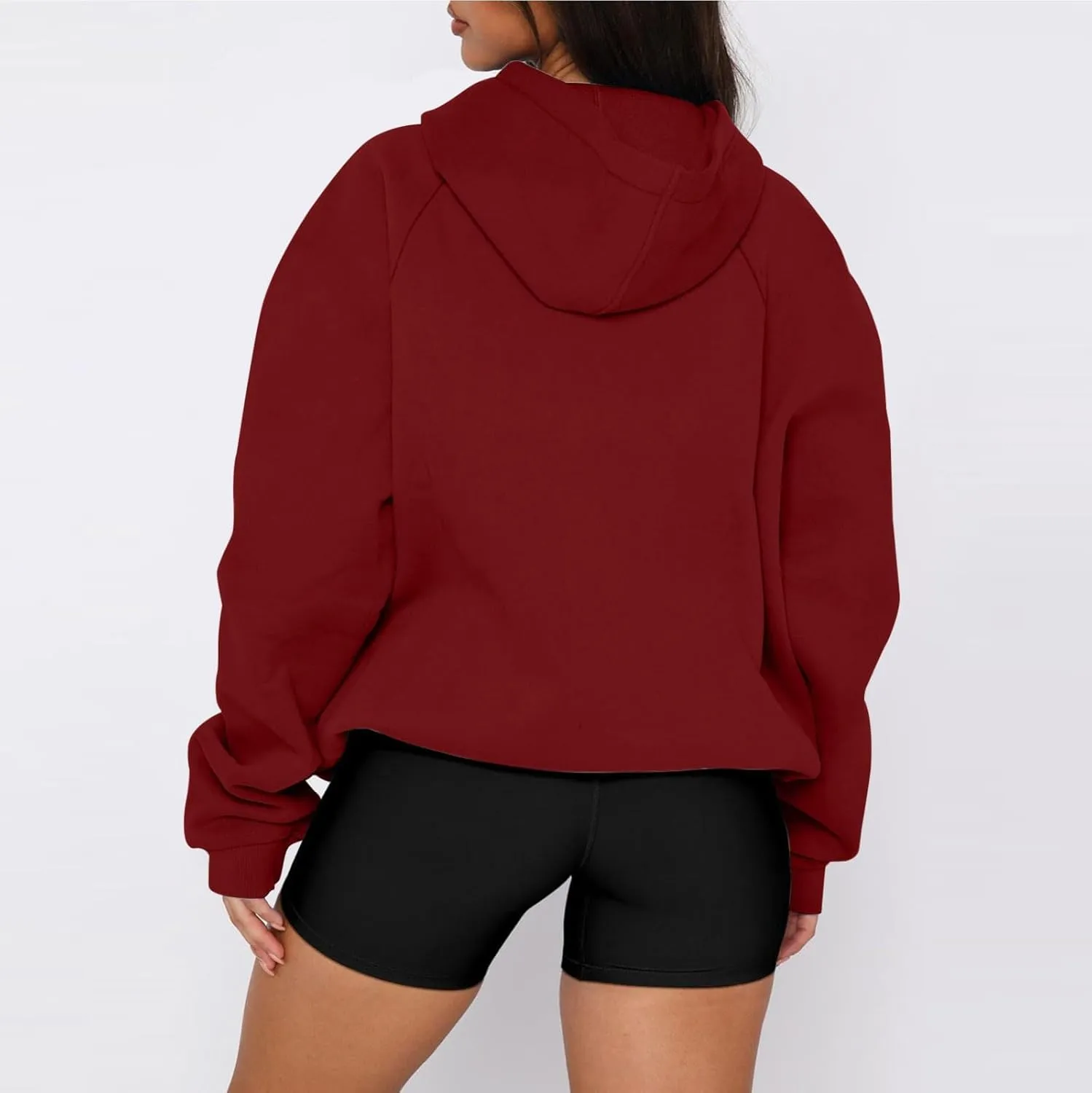 Hoodies for Women Comfy Fleece Oversized Sweatshirt Lightweight Drawstring Pullover Sweaters Cute Hoodie with Pocket