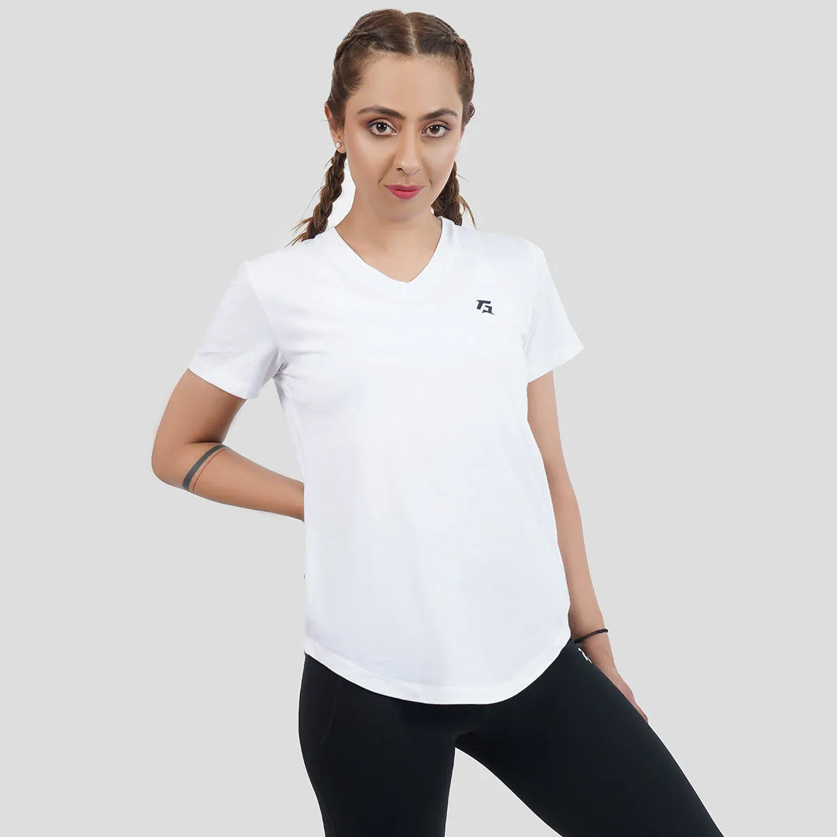 Impulse V-Neck Tee (White)
