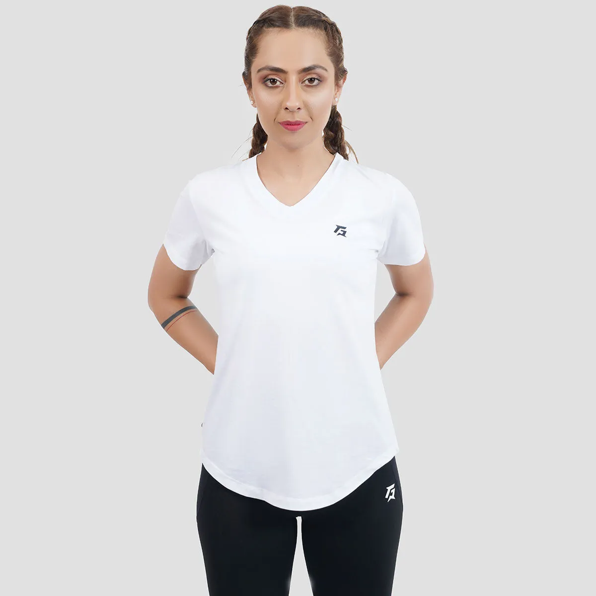 Impulse V-Neck Tee (White)