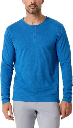 INTO THE AM Long Sleeve Henley Shirts for Men S - 4XL Casual Lightweight Fitted Longsleeve