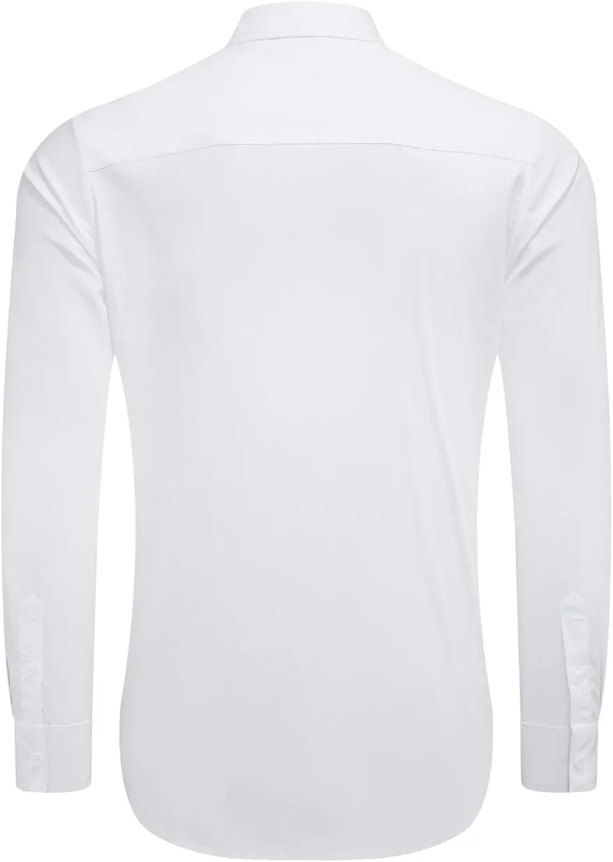 JMIERR Men's Cotton Linen Button Down Shirt Casual Stylish Long Sleeve Business Dress Shirts