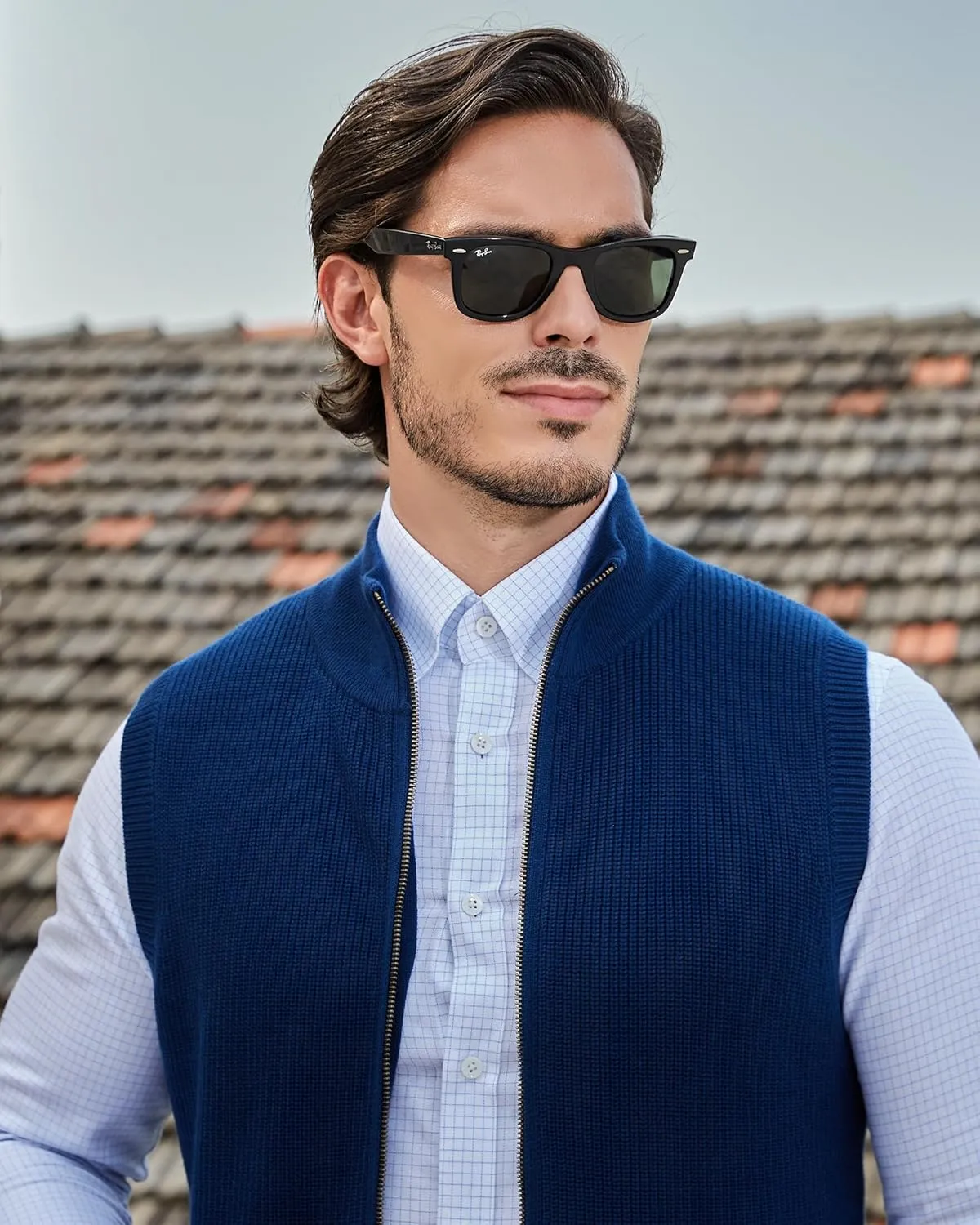 Kallspin Mens Thick Wool Blend Sleeveless Cardigans Full Zip Up Knitted Sweater Vest Casual Outerwear