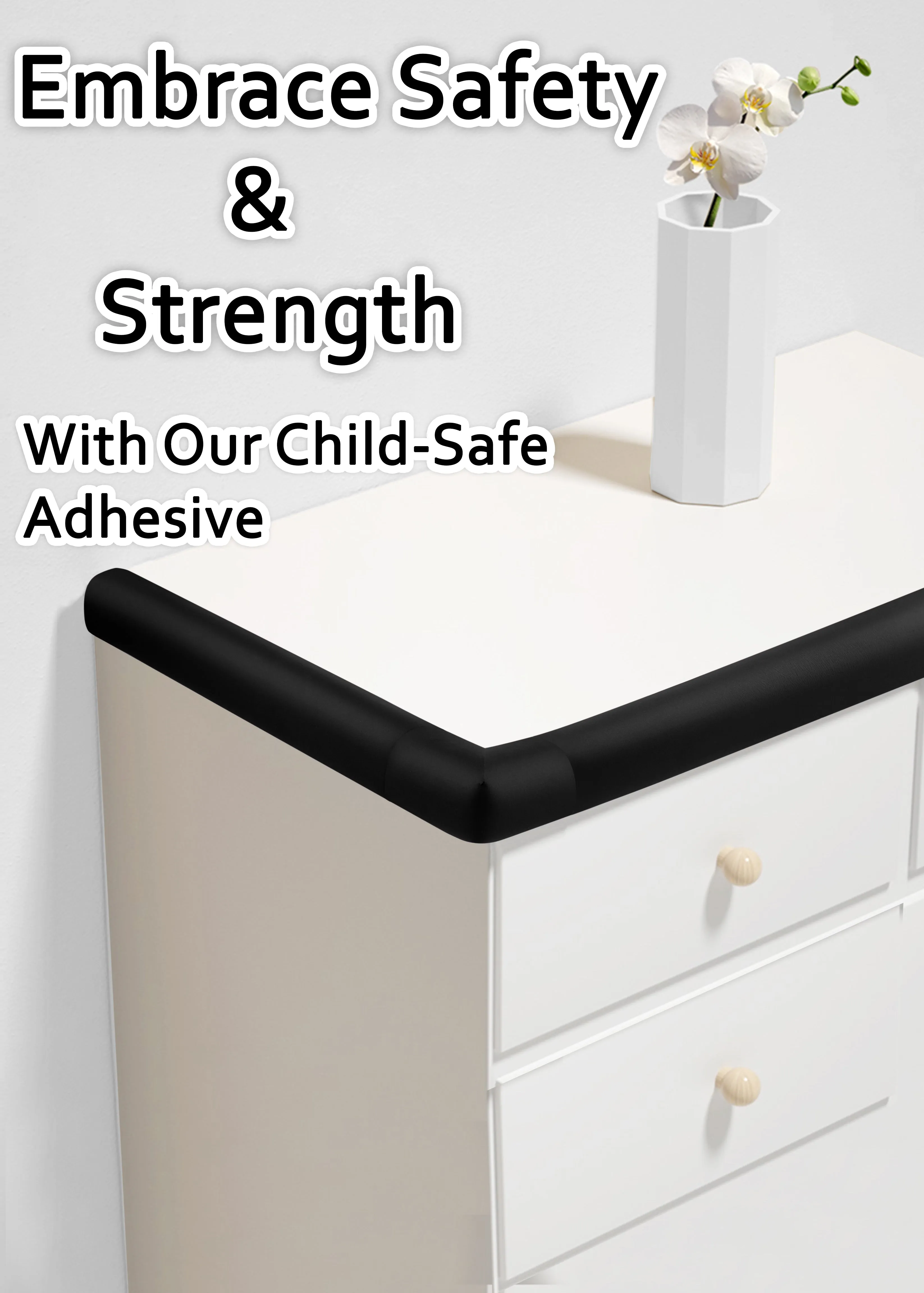 Kiddery Baby Proofing Kit | Edge Corner Guards | Black