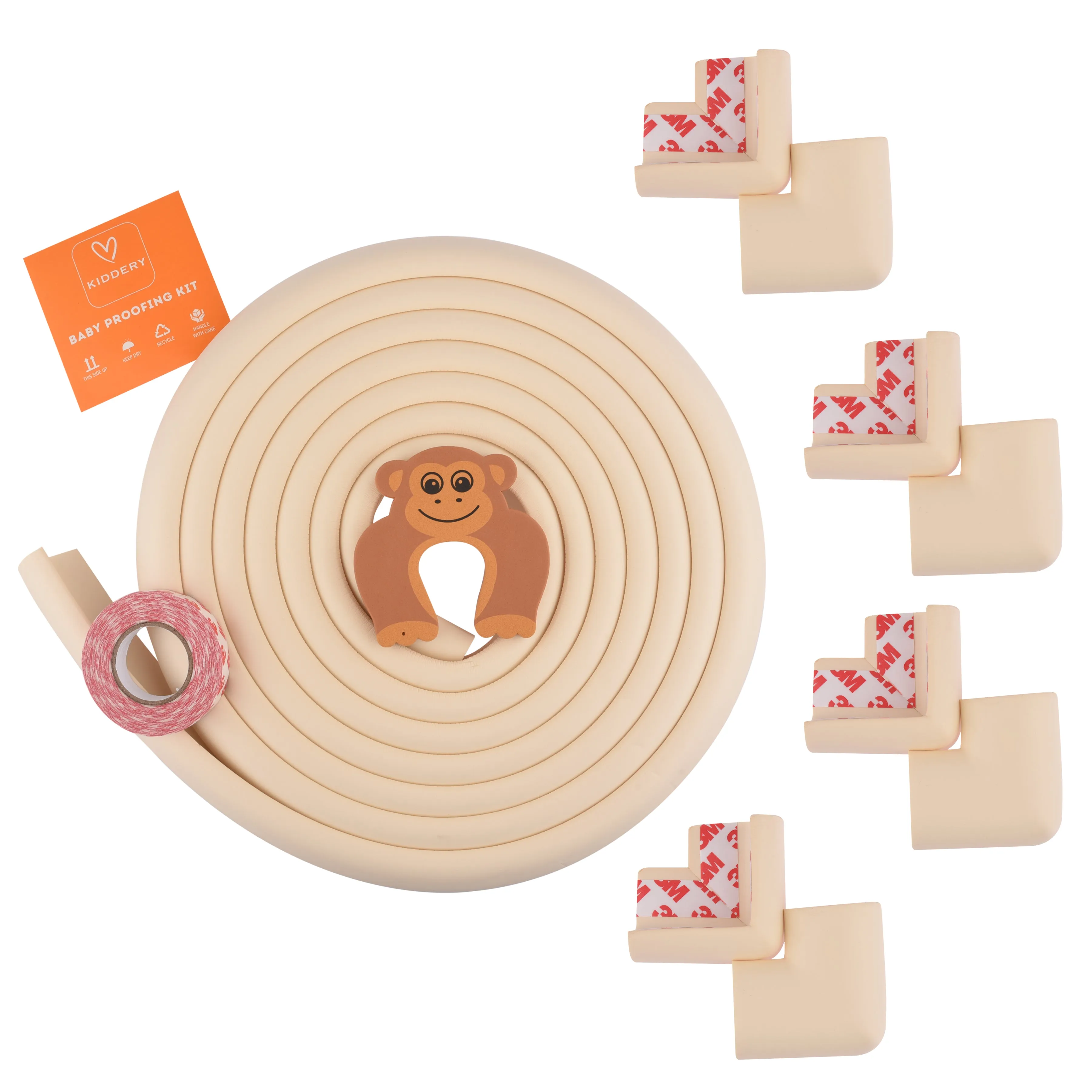 Kiddery Baby Proofing Kit | Edge Corner Guards | White