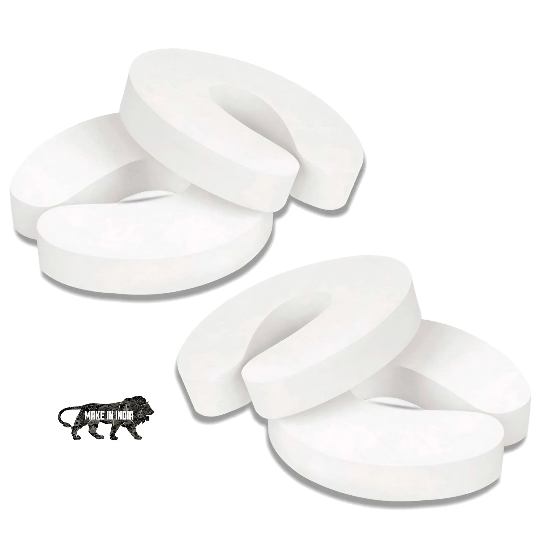 KidDough Baby Proofing Finger Pinch Door Guard for Kids Safety- 4 White C-Shape