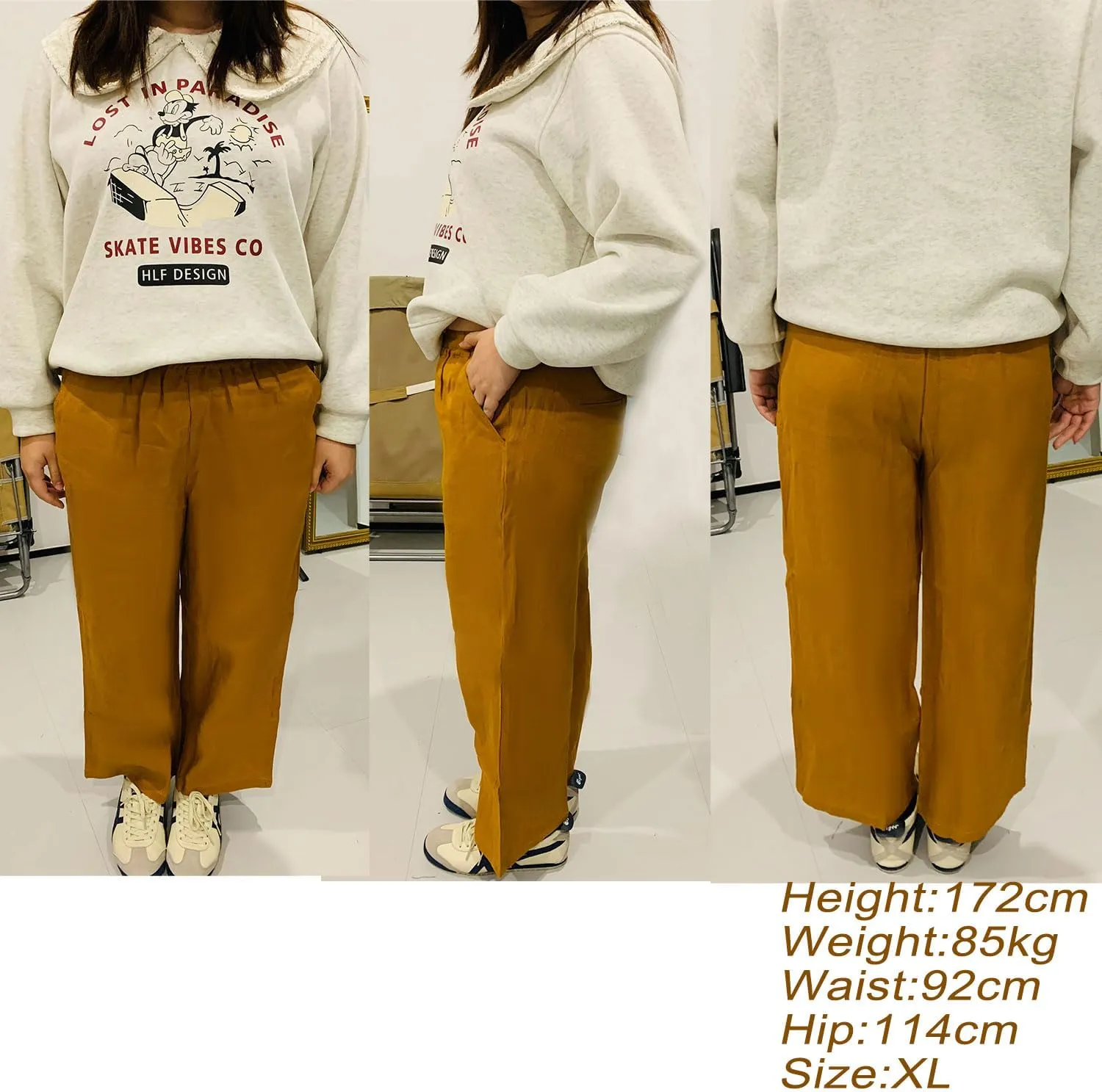 LaovanIn Women's Wide Leg Palazzo Pants Linen Drawstring Cropped Pants Trousers Culottes