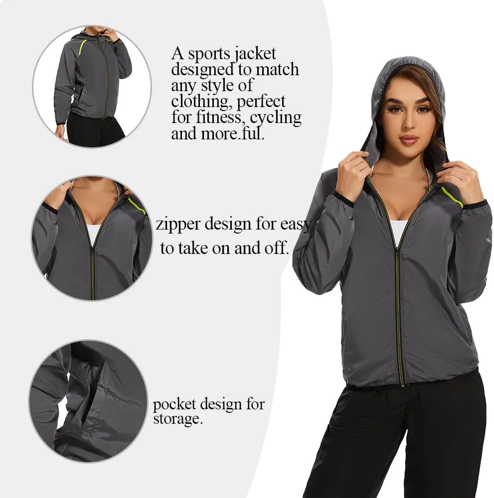 LAZAWG Women Rain Jacket Lightweight Waterproof Hooded Raincoat Windbreaker for Outdoor