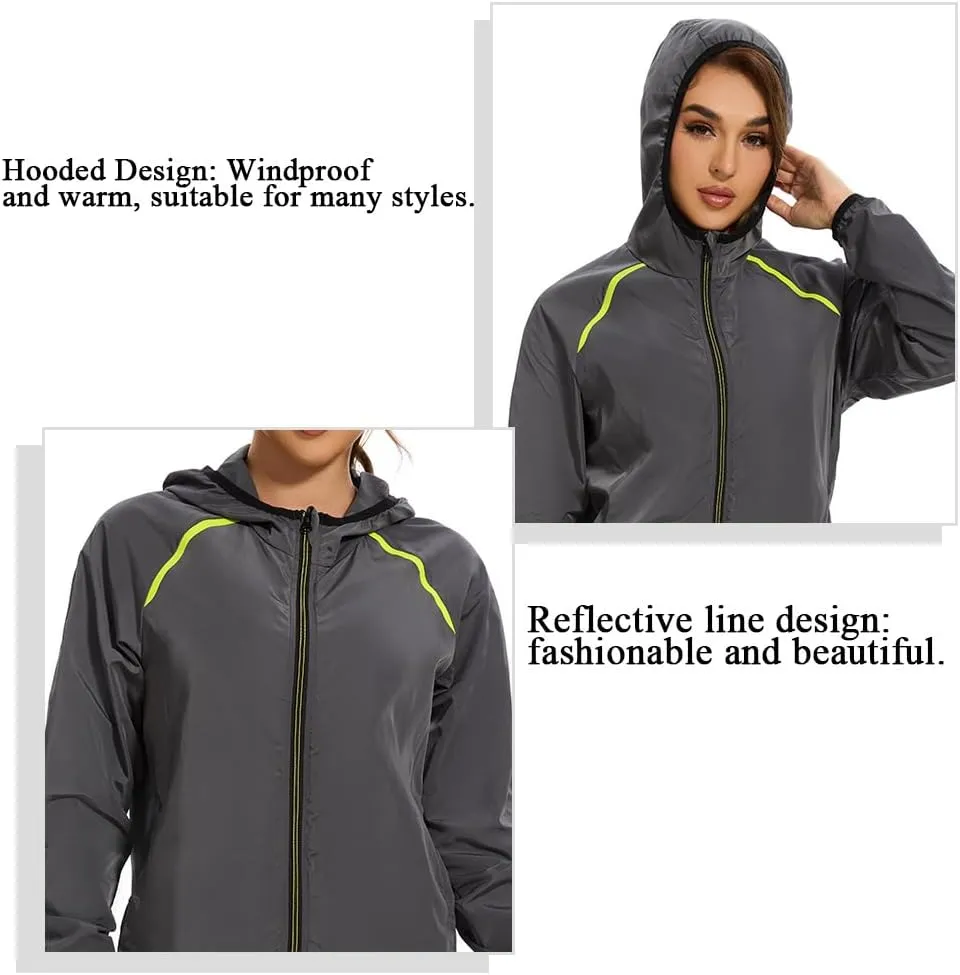 LAZAWG Women Rain Jacket Lightweight Waterproof Hooded Raincoat Windbreaker for Outdoor