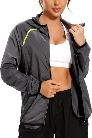 LAZAWG Women Rain Jacket Lightweight Waterproof Hooded Raincoat Windbreaker for Outdoor