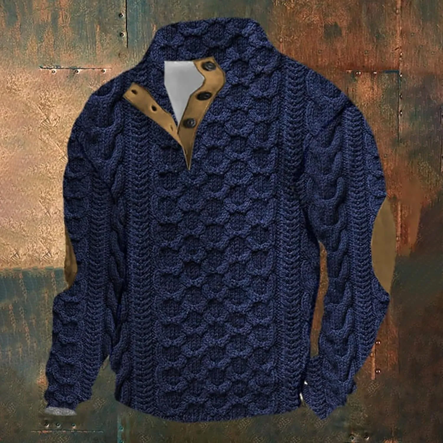 LCMTWX Long Sleeve Sweatshirts Collar Button Sweatshirt 1/4 Top Button Long Sleeve Jacket Outdoor Fashion Sweater Henry