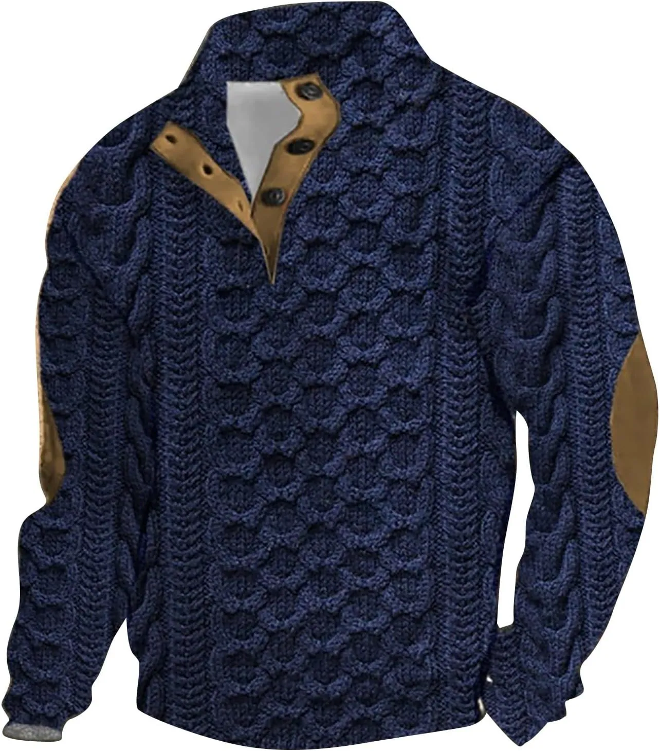 LCMTWX Long Sleeve Sweatshirts Collar Button Sweatshirt 1/4 Top Button Long Sleeve Jacket Outdoor Fashion Sweater Henry
