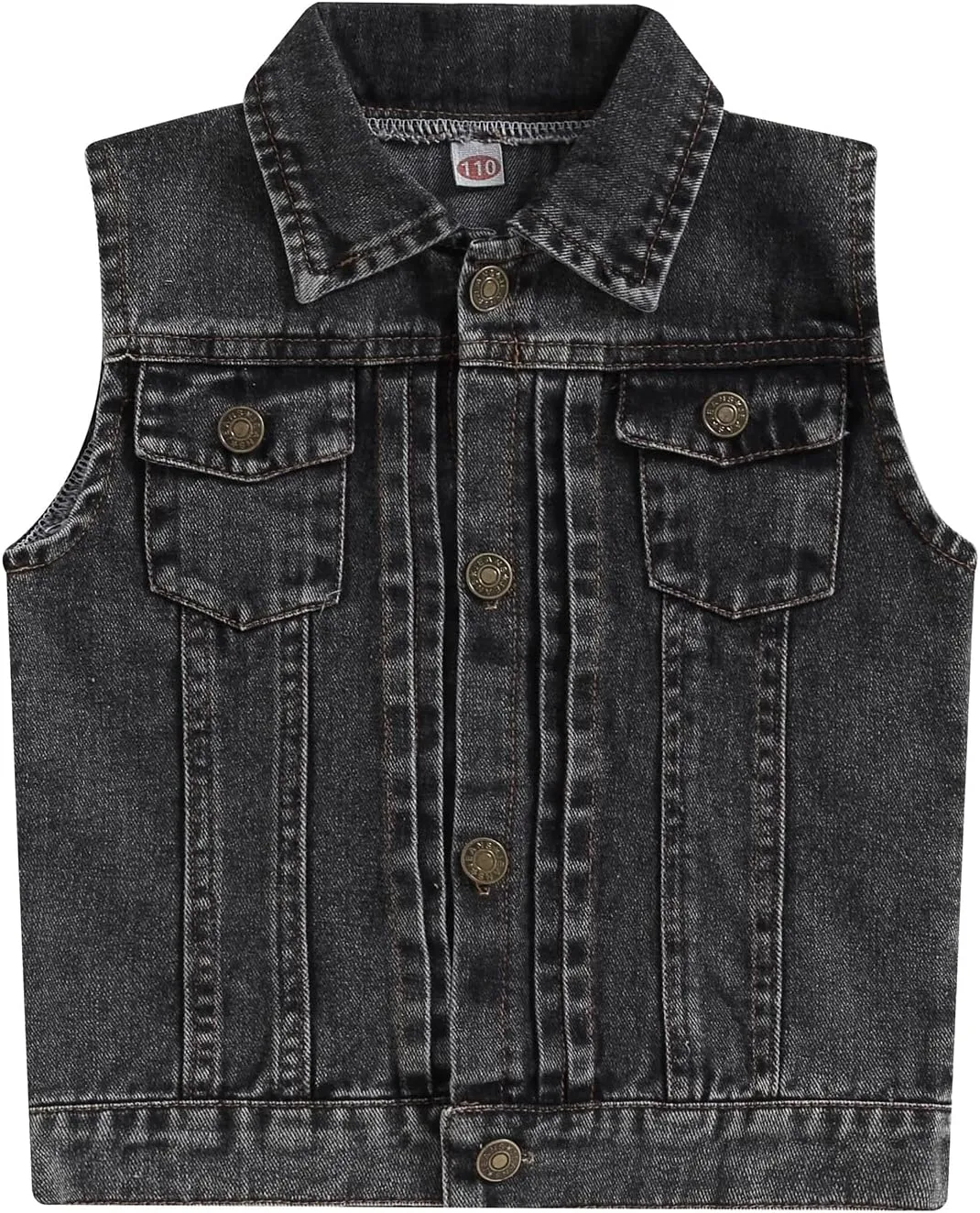 Ledy Champswiin Denim Vest Kids Girl Boy Fashion Coats Turn Dwon Collar Sleeveless Jackets Trendy Outwear