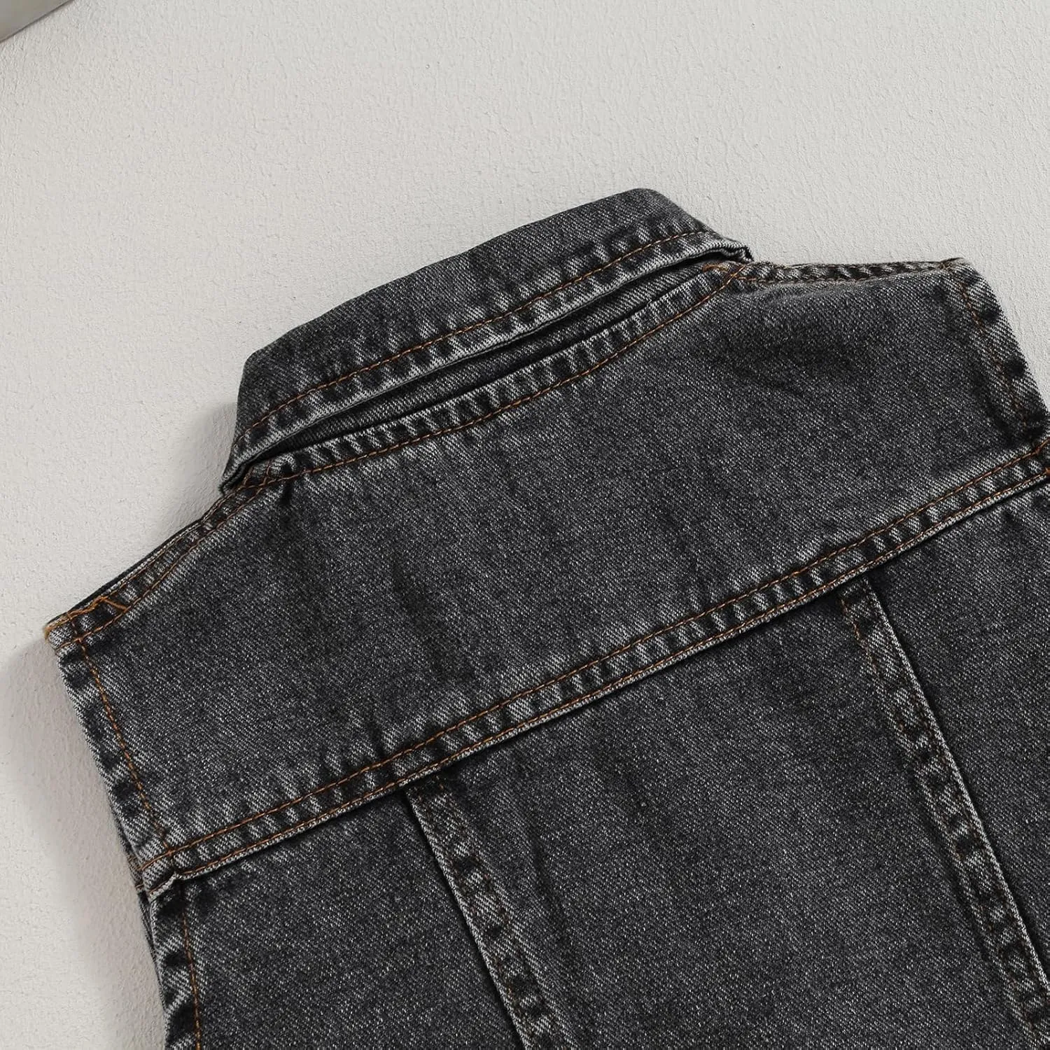 Ledy Champswiin Denim Vest Kids Girl Boy Fashion Coats Turn Dwon Collar Sleeveless Jackets Trendy Outwear
