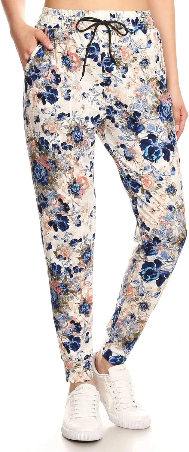 Leggings Depot Women's Jogger Track Cuff Sweatpants with Pockets for Yoga, Workout