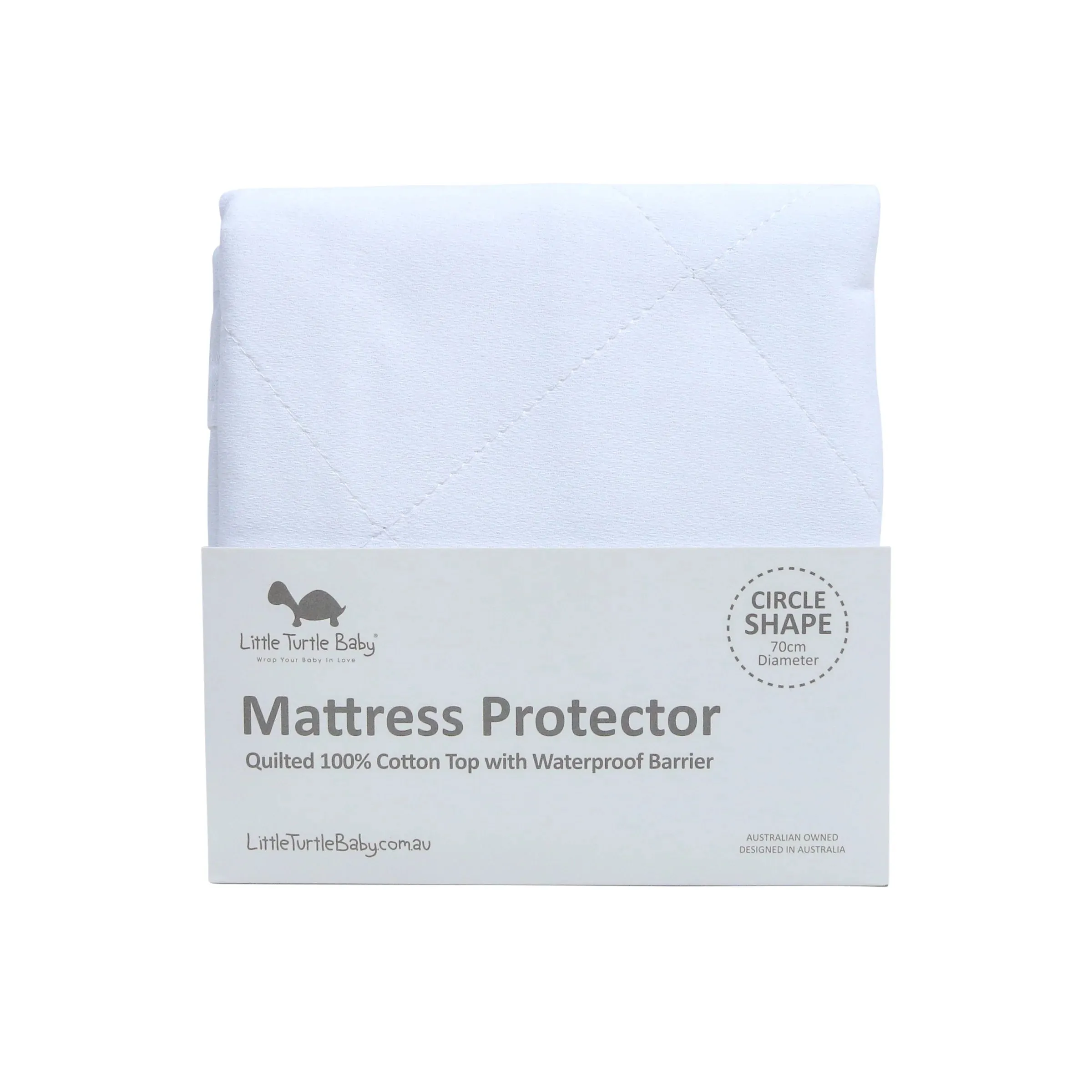 Little Turtle Baby Fitted Mattress Protector (Bassinet Circle)