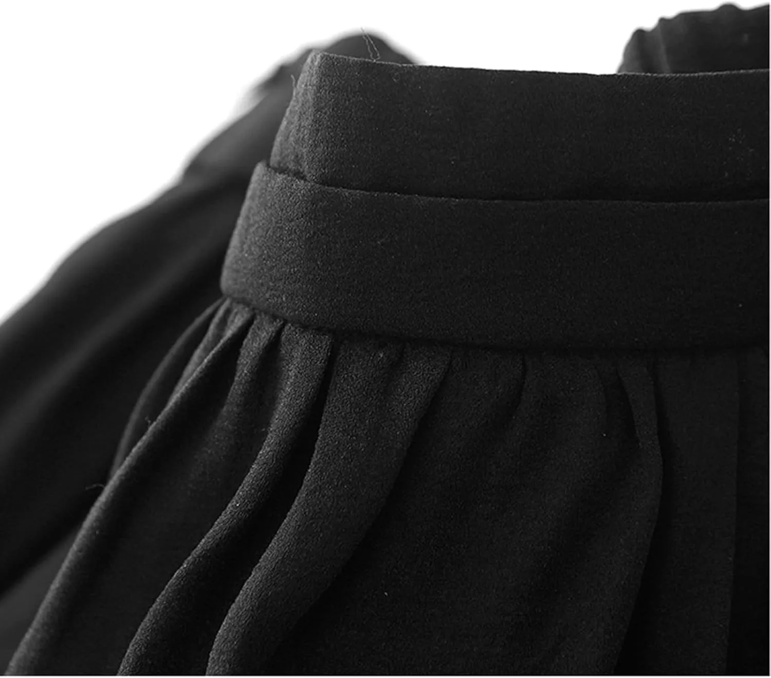 Long Skirts for Women Cozy Elastic Waist Linen Skirt Solid Color Flowy Swing Layered Skirts Pleated Tulle Skirt