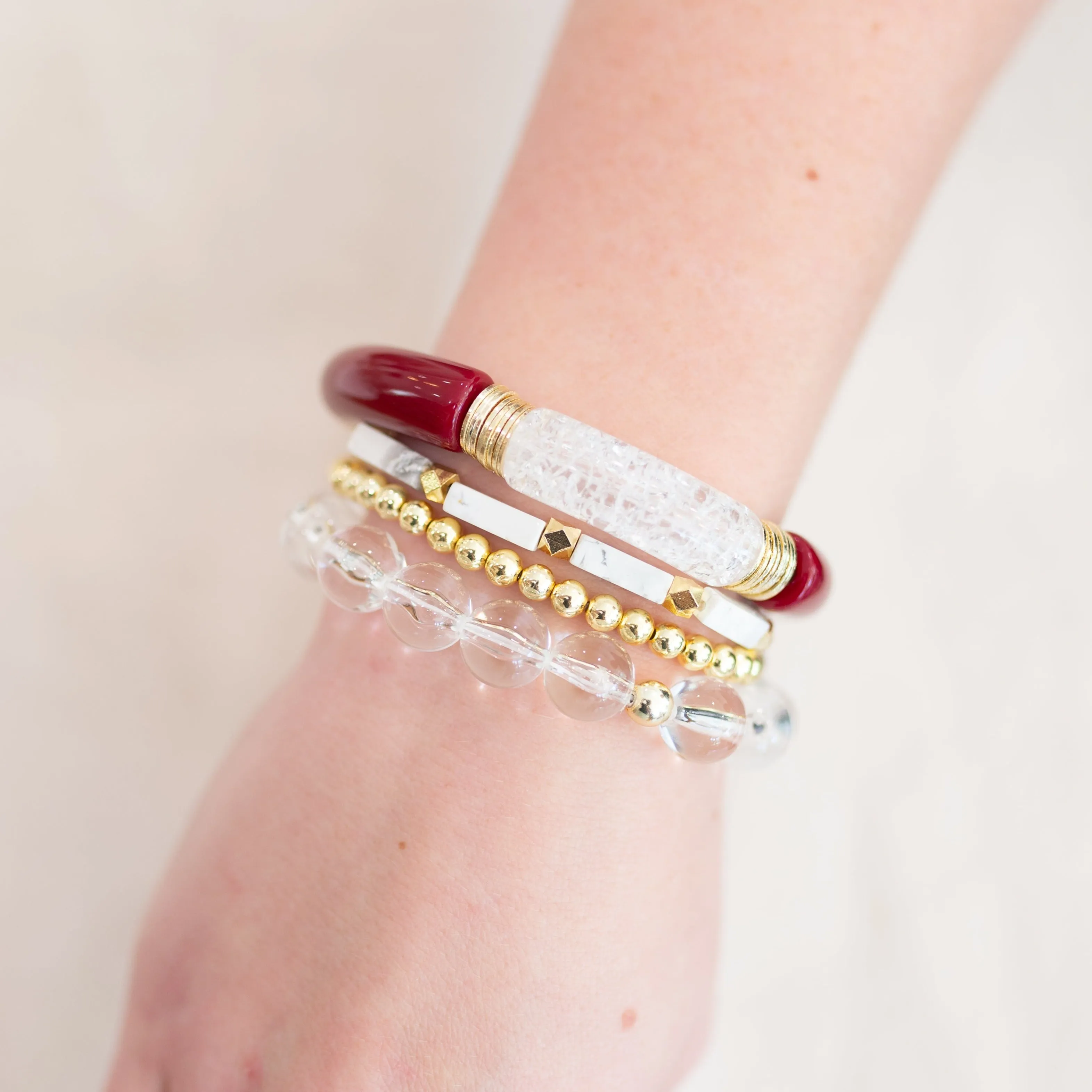Marble   Gold Stretch Bracelet