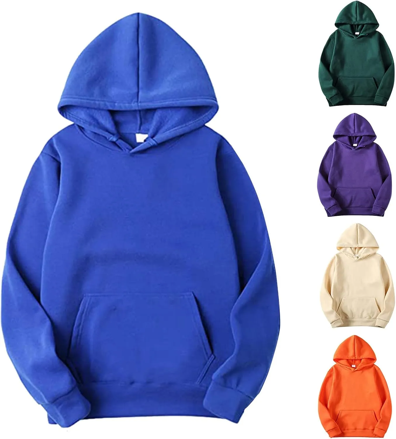 Men Hoodie Sweatshirt Loose Fit Drawstring Pullover Hooded Fashion Casual Long Sleeve Sweatshirts with Pockets