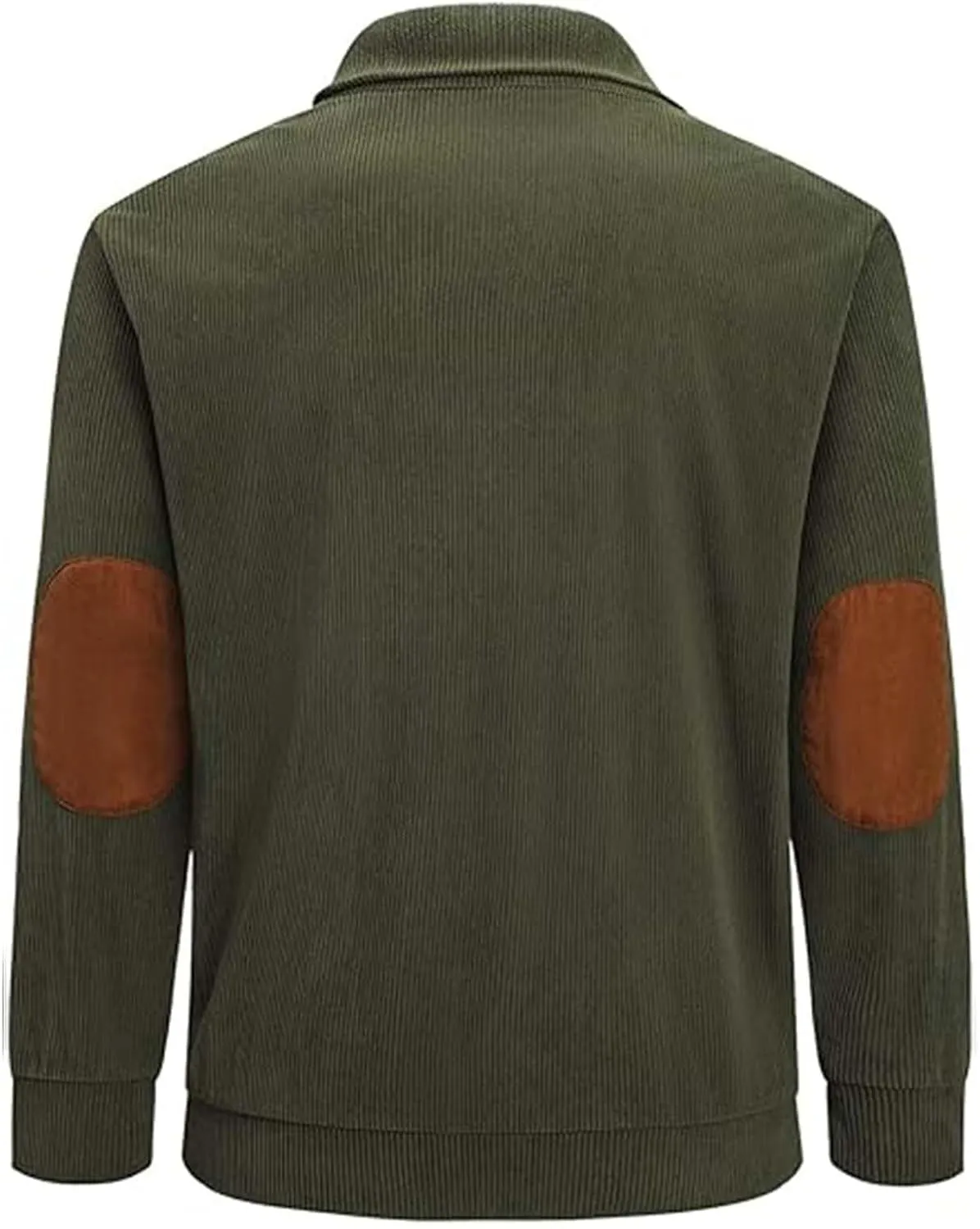 Men's 1/4 Button Up Corduroy Shirt Size Sweater Fashion Casual Long Sleeve Mens Pullover Sweaters Long Sleeve 14 Zip