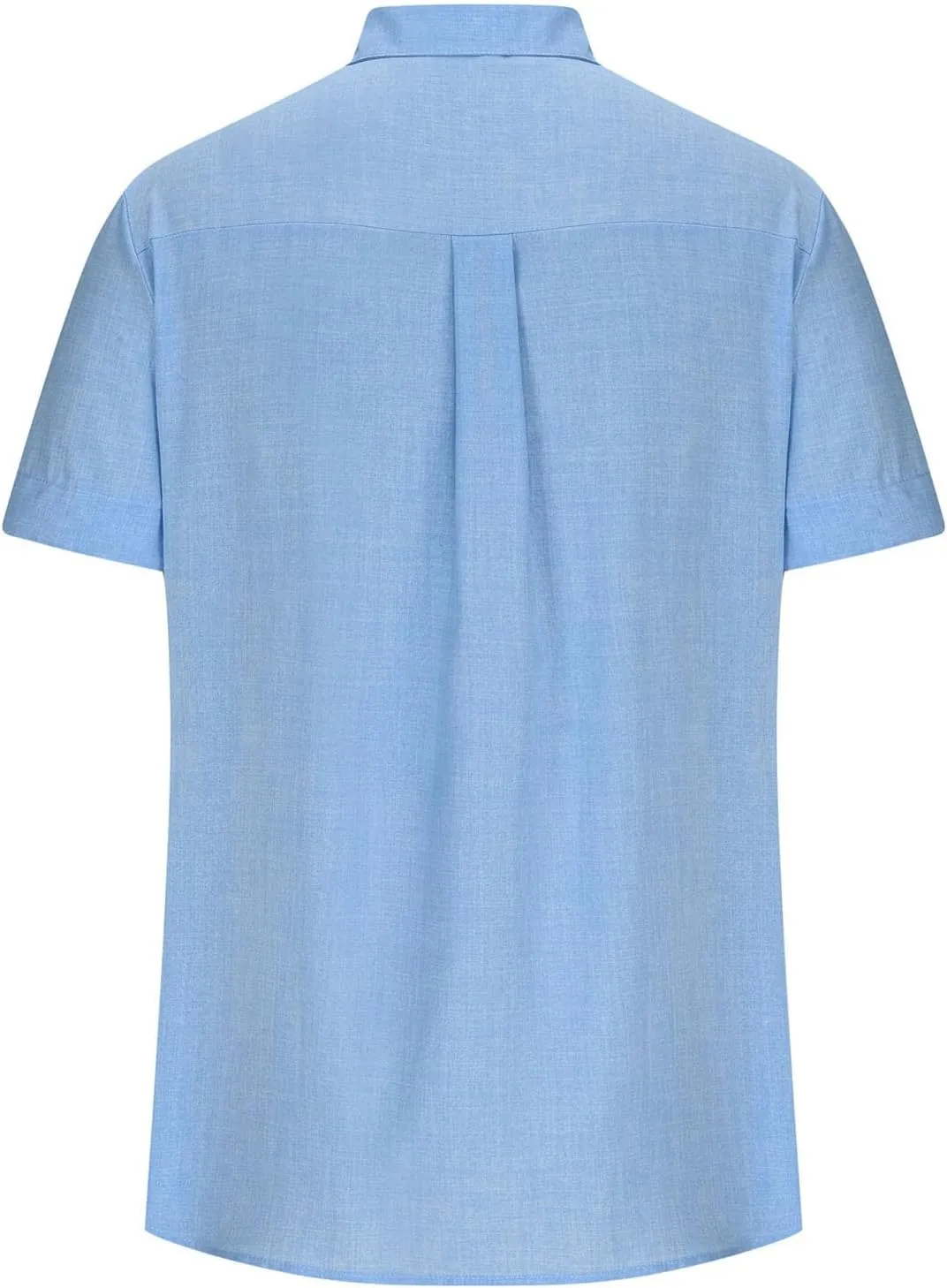 Mens Button Down Short Sleeve Textured Wrinkle Free Stretch Shirts Business Casual Work Dress Shirts Hawaiian Outfits Clothes