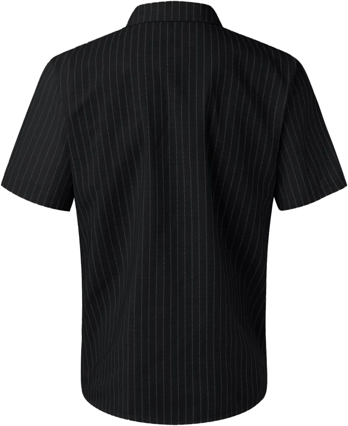Mens Button Down Short Sleeve Textured Wrinkle Free Stretch Shirts Business Casual Work Dress Shirts Hawaiian Outfits Clothes