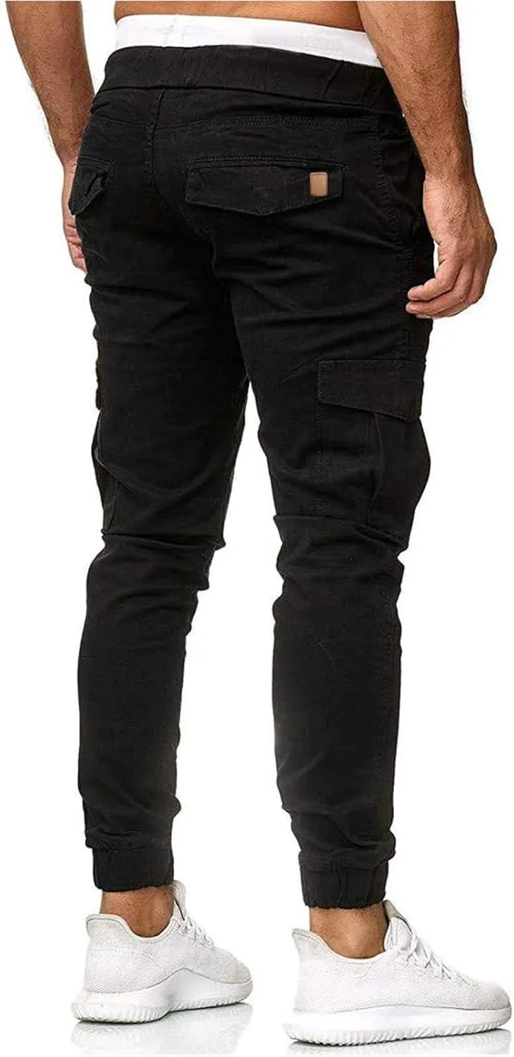 Mens Cargo Pants Big and Tall Chino Work Pants for Men Baggy Sweatpants Mens Pants Expandable Waist Relaxed fit