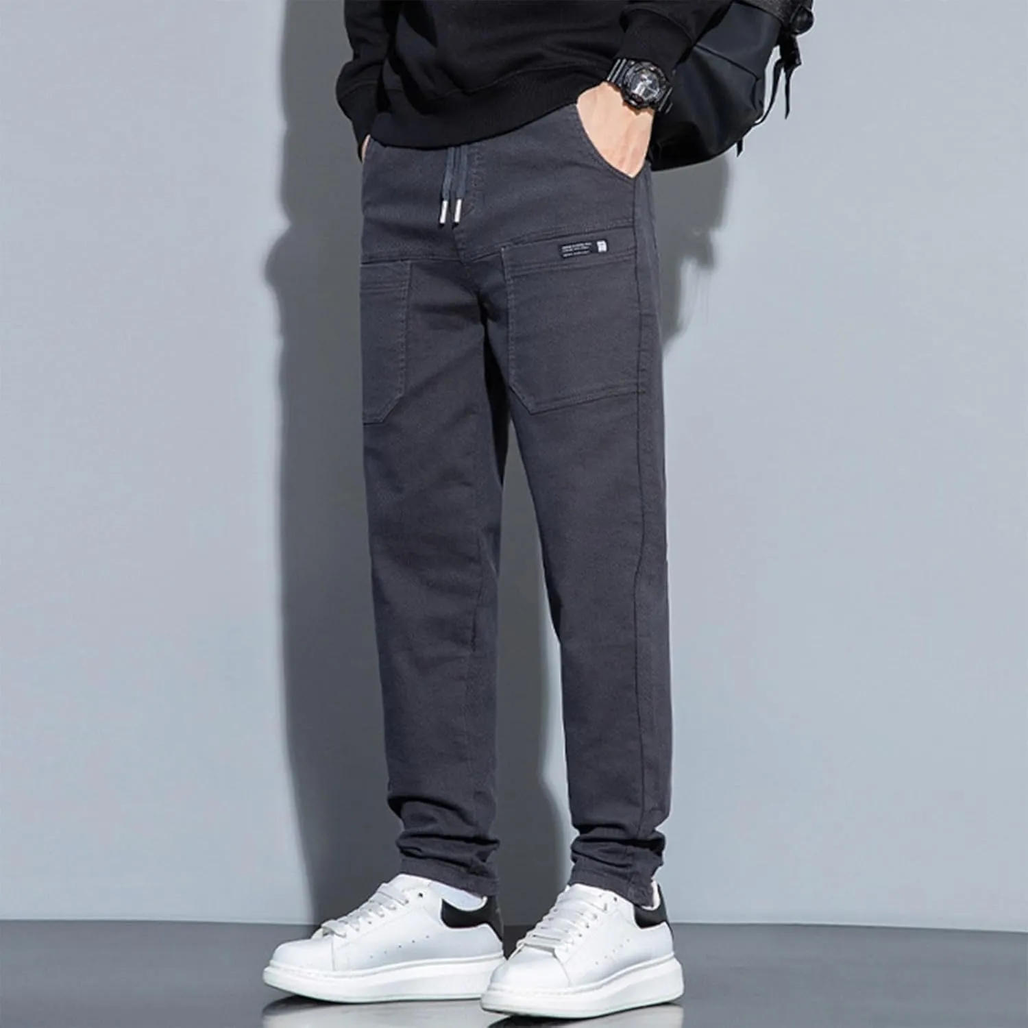 Mens Cargo Pants High Stretch Work Pant Multi-Pocket Comfy Fit Tapered Chinos Jeans Relaxed Fit Stretch Casual Pant