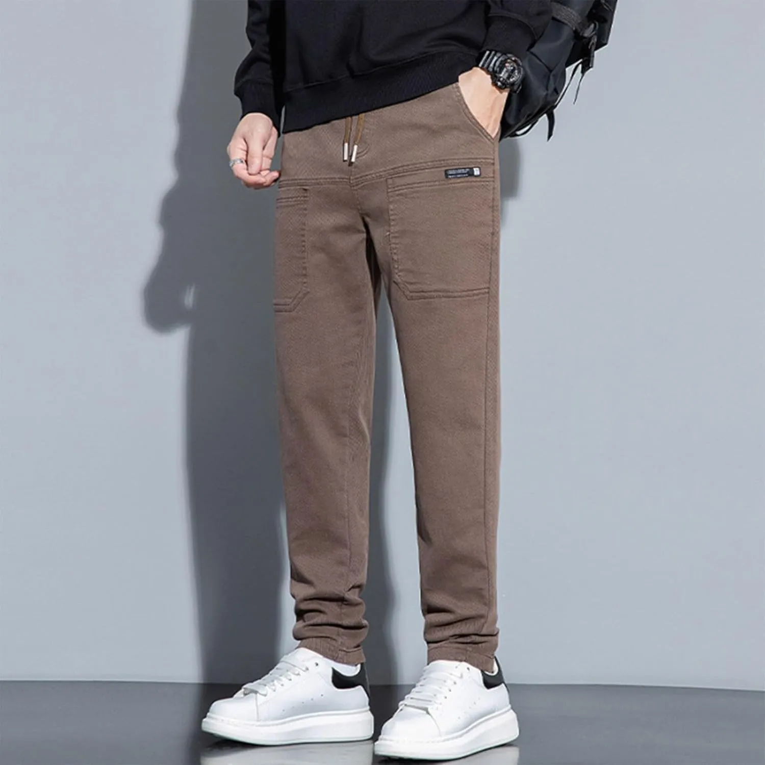 Mens Cargo Pants Relaxed Slim Fit Tapered Chinos Pant Mencomfy - High Stretch Multi-Pocket Durable Cargo Pants