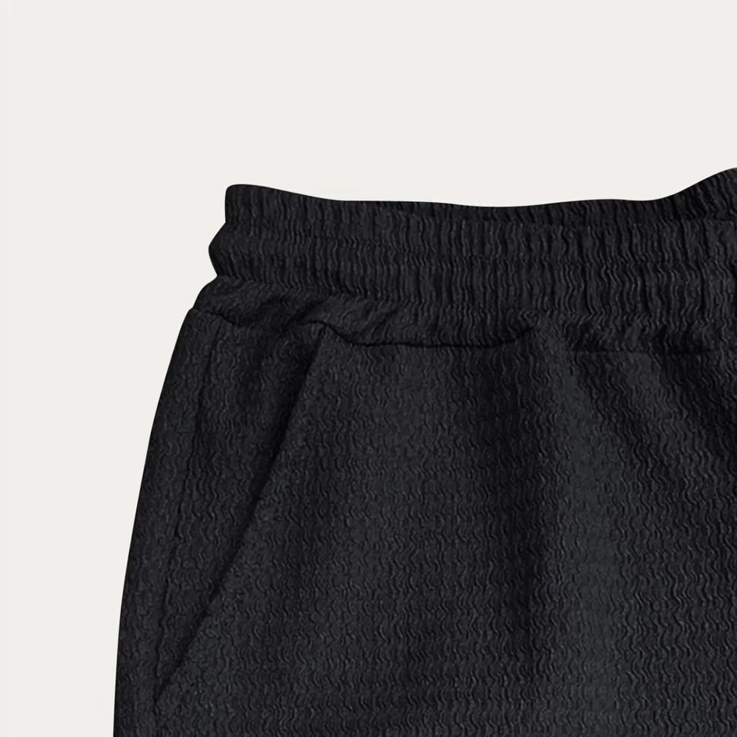Mens Casual Pants Relaxed Fit Wide Leg Trousers High-Rise Summer Elastic Waist Drawstring Casual Flat Front Pants