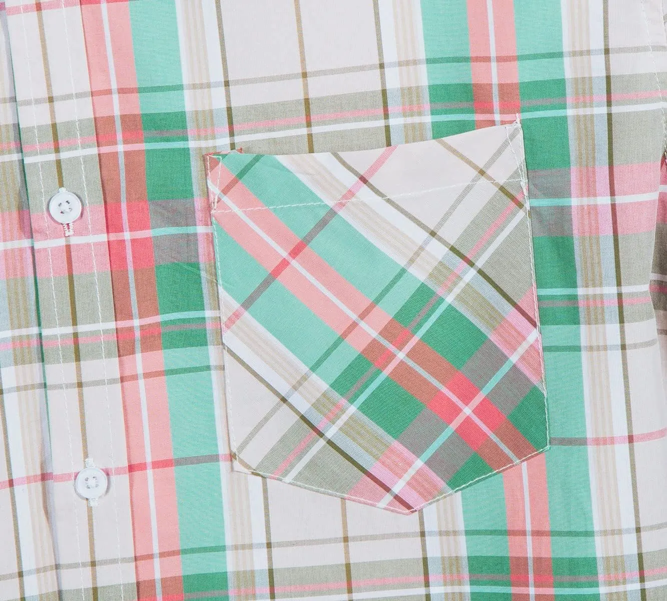 Mens Casual Regular Fit Short Sleeve Plaid Shirts