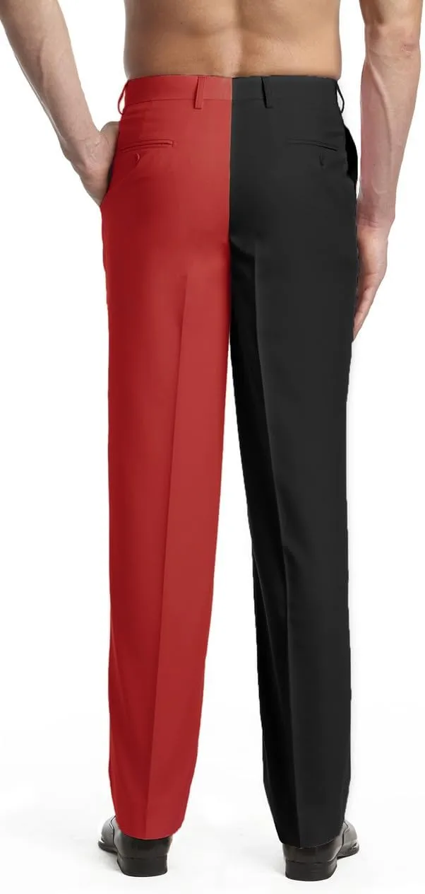 Mens Dress Pant Trousers Flat Front Solid Mix Multi Color Design