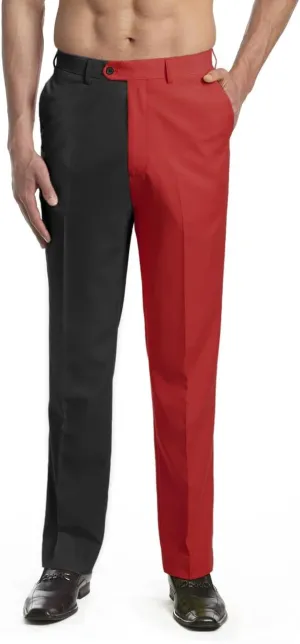 Mens Dress Pant Trousers Flat Front Solid Mix Multi Color Design