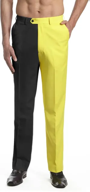 Mens Dress Pant Trousers Flat Front Solid Mix Multi Color Design