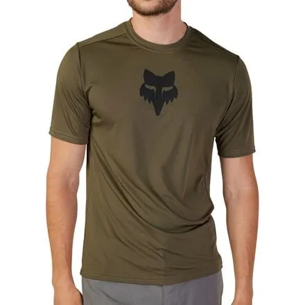 Men's Fox Racing Short Sleeve Ranger Jersey Olive Green Lab Head