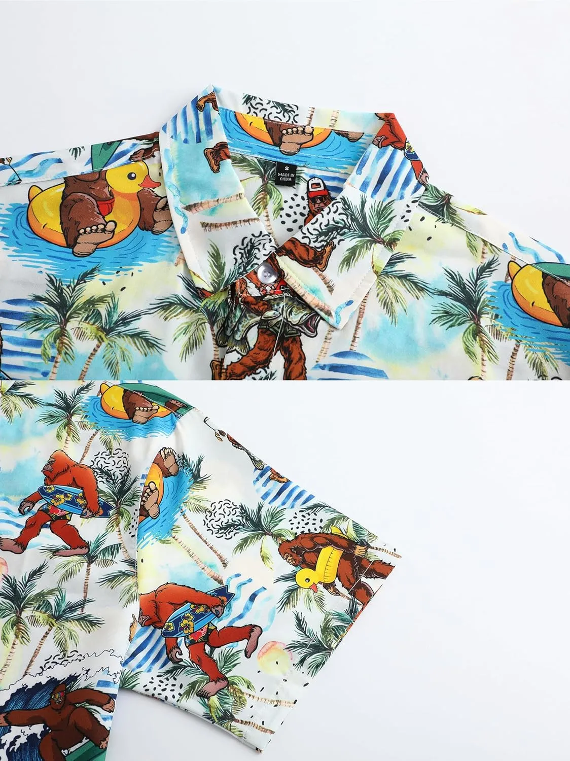 Mens Hawaiian Shirts Short Sleeve Casual Button Down Shirt